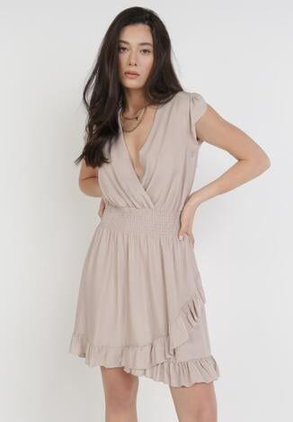 Beżowa Sukienka Othrixia