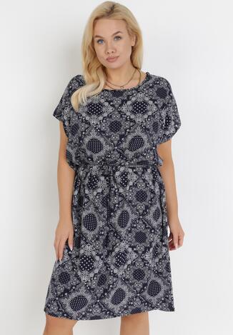 Granatowa Sukienka Daphnithe