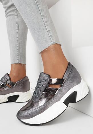 Srebrne Sneakersy Psalosi
