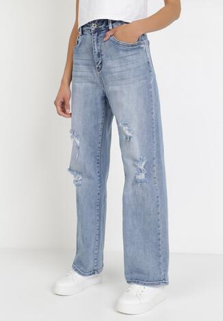 Niebieskie Jeansy Straight Crethophi