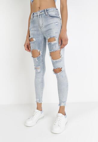 Jasnoniebieskie Jeansy Skinny Arethixia