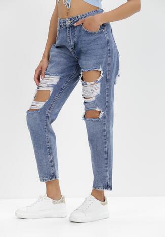 Niebieskie Jeansy Mom Fit Neseilla