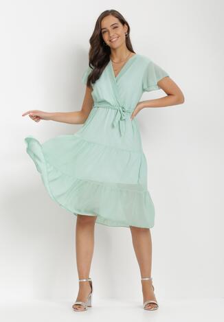 Miętowa Sukienka Charnil