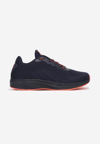Granatowo-Pomarańczowe Buty Sportowe Asheal