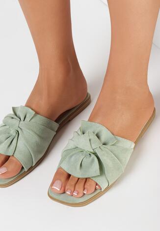 Jasnozielone Klapki Thalyxo