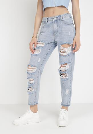 Jasnoniebieskie Jeansy Mom Fit Nysheshi