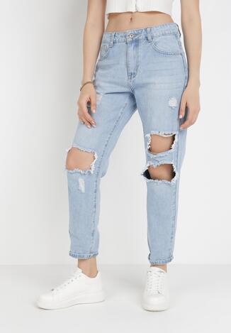 Jasnoniebieskie Jeansy Mom Fit Aradorise