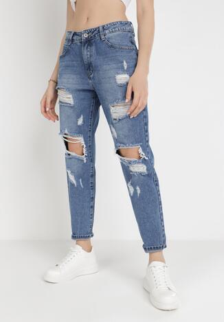 Niebieskie Jeansy Mom Fit Icelitrius