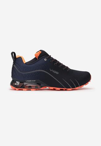 Granatowo-Pomarańczowe Buty Sportowe Auruen