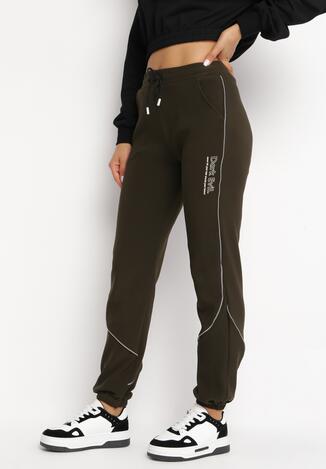 Ciemnozielone Spodnie Dresowe Bewetel