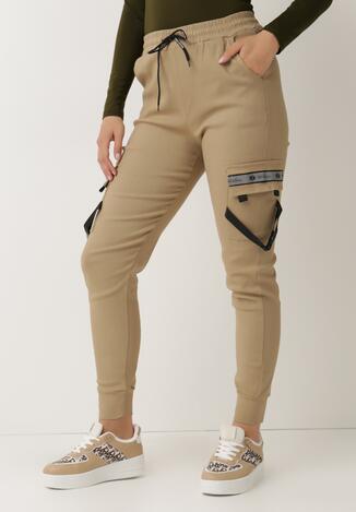 Beżowe Spodnie Bewetel
