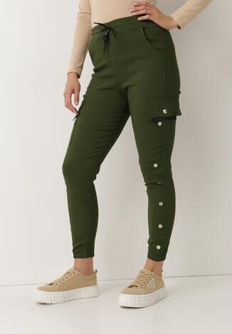 Ciemnozielone Spodnie Dresowe Demeguetel