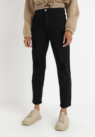 Czarne Jeansy Mom Fit Lamephite