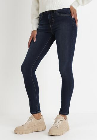 Granatowe Jeansy Skinny Nemastus