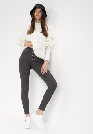 Ciemnoszare Spodnie Skinny Alcelos