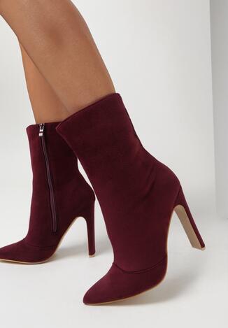Bordowe Botki Mellenia