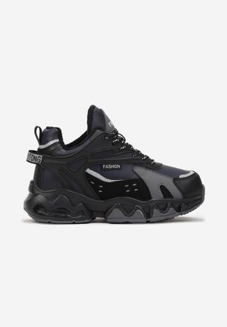 Czarno-Granatowe Buty Sportowe Moniope