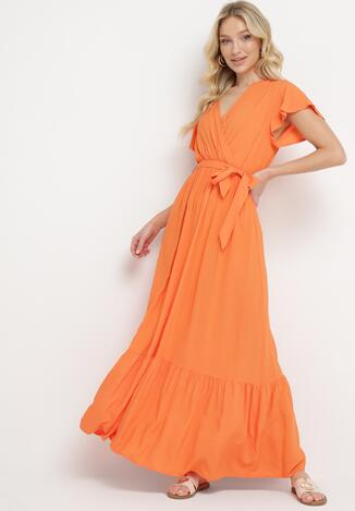 Pomarańczowa Sukienka Diomeira