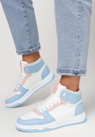 Biało-Niebieskie Sneakersy Tryphaera