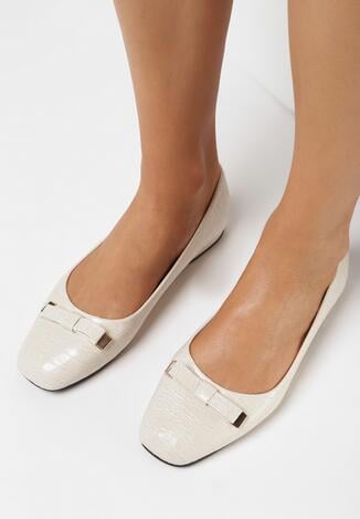 Beżowe Balerinki Achedeia