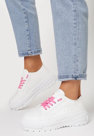 Biało-Różowe Sneakersy Ampaera