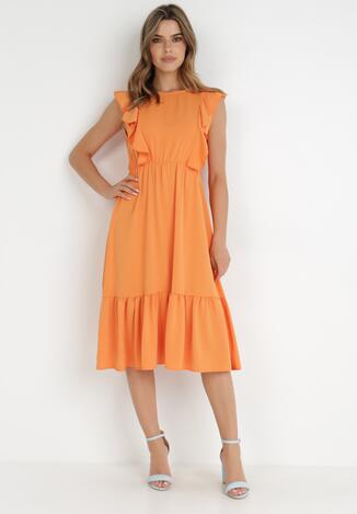 Pomarańczowa Sukienka Klymamia