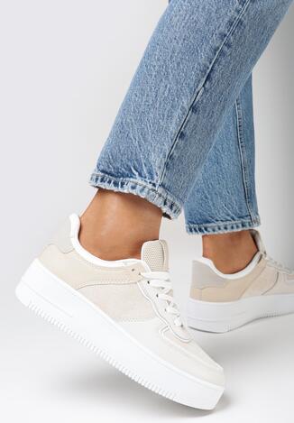 Beżowe Sneakersy Nomky