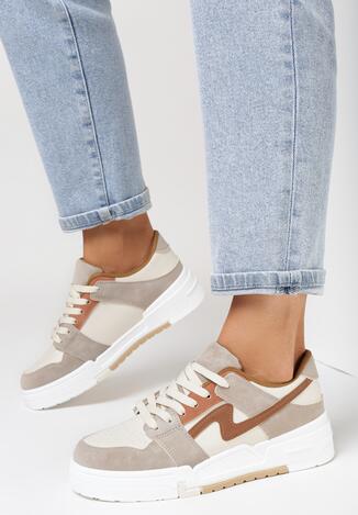 Ciemnobeżowe Sneakersy Maliya
