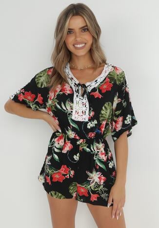 Czarny Kombinezon Bawełniana Mirjam