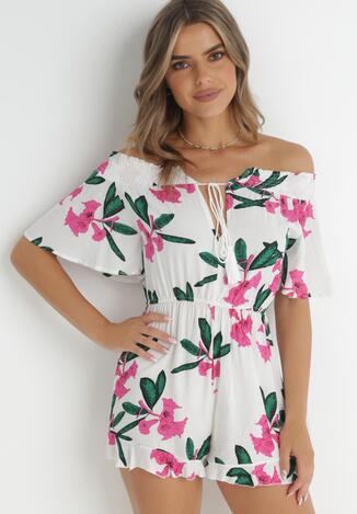 Biały Kombinezon Bawełniany Bernadette