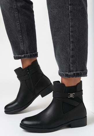 Czarne Botki Chrisanne