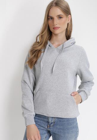Jasnoszara Bluza z Kapturem Tamena