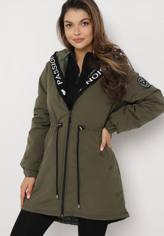 Ciemnozielona Kurtka Parka Portesano