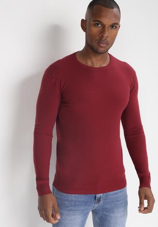 Bordowy Sweter z Długim Rękawem Cimandrou