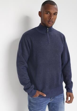 Granatowy Golf z Wełną Diomorus