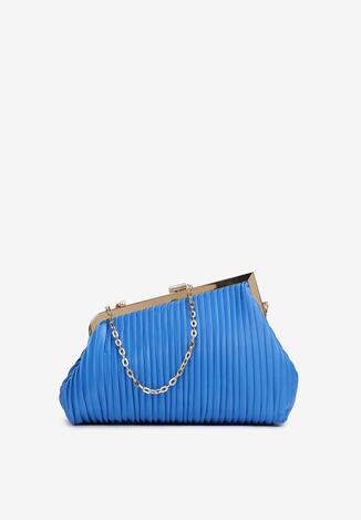 Niebieska Torebka Plisowana z Łańcuszkiem Diomanthe