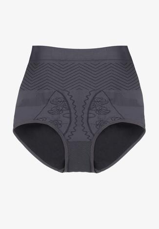 Ciemnoszare Majtki Wyszczuplające Figi z Wysokim Stanem Pamateck