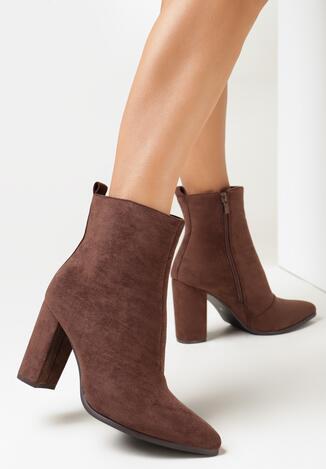Brązowe Botki Mysrane