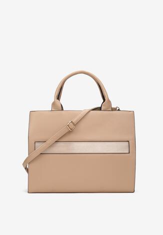 Beżowa Torebka Shopper z Rączką Xolo