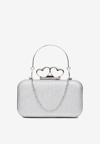 Srebrna Torebka Kopertówka z Rączką Ovandi