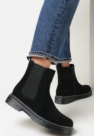 Czarne Botki Sztyblety Egdozi