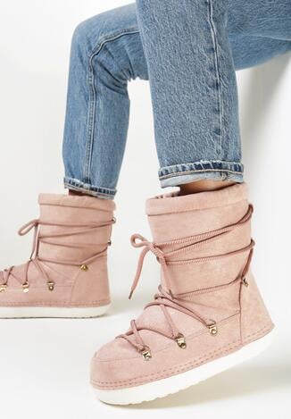 Różowe Śniegowce Ocieplane Zelne