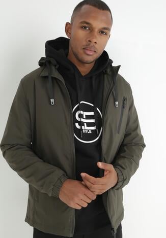 Ciemnozielona Kurtka z Odpinanym Kapturem Yummorsal
