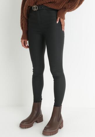 Czarne Spodnie Skinny High waist Reshi