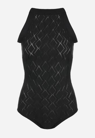 Czarne Body z Wiskozy o Tłoczonej Fakturze Idolina