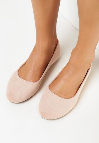 Różowe Balerinki z Ekozamszu Jange