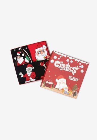 Czerwone 4-pack Skarpet Świątecznych Geessi