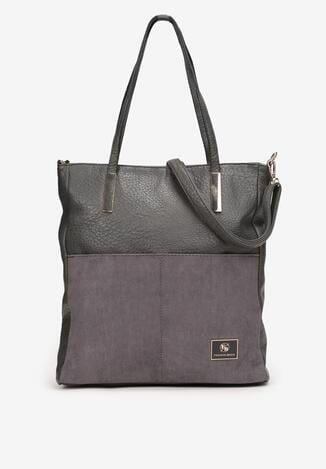 Szara Torebka Shopper na Ramię Amion