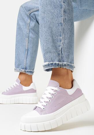 Fioletowe Sneakersy Eudanie