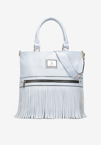 Jasnoniebieska Torebka Shopper z Frędzlami Calaneta